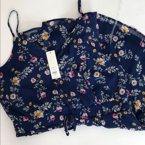 NWT✨Francesca's Blue Floral Romper
